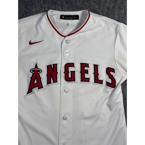 Mike Trout #27 Anaheim Angels Nike White Red  Baseball Jersey Men's Size Small - Picture 2 of 6